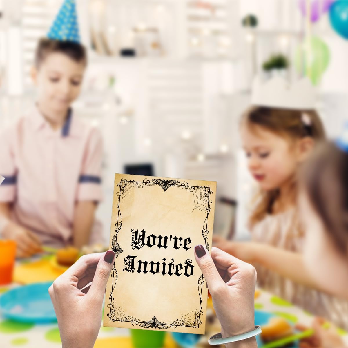 Gothic Halloween Invitations with Envelopes Set of 20