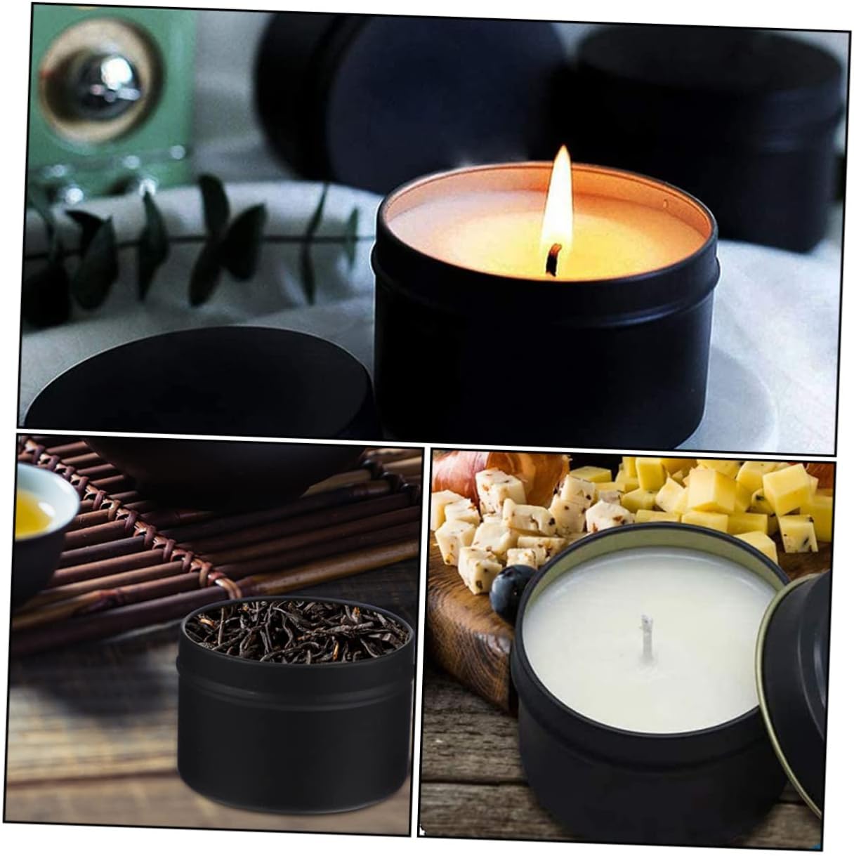 LIFKOME 4oz Iron Candle Tins with Lids for DIY Crafting