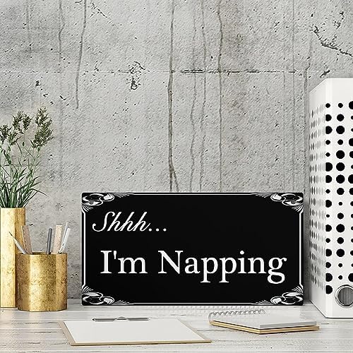 Shhh Im Napping Hanging Sign Decor Wooden 12x6