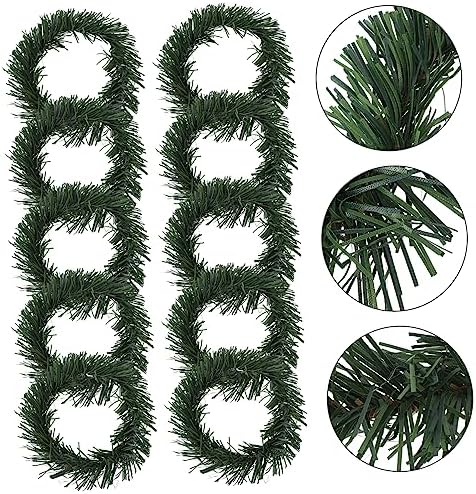 10pcs Artificial Pine Candle Wreaths for Christmas Decorations