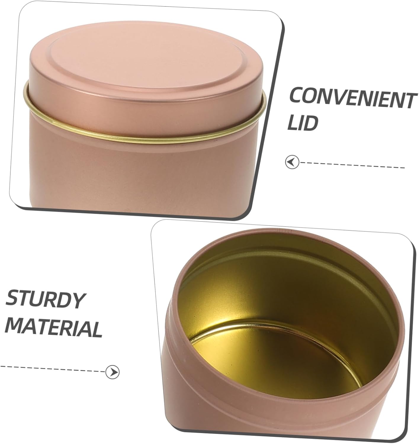 12Pcs 4oz Metal Candle Tins with Lids