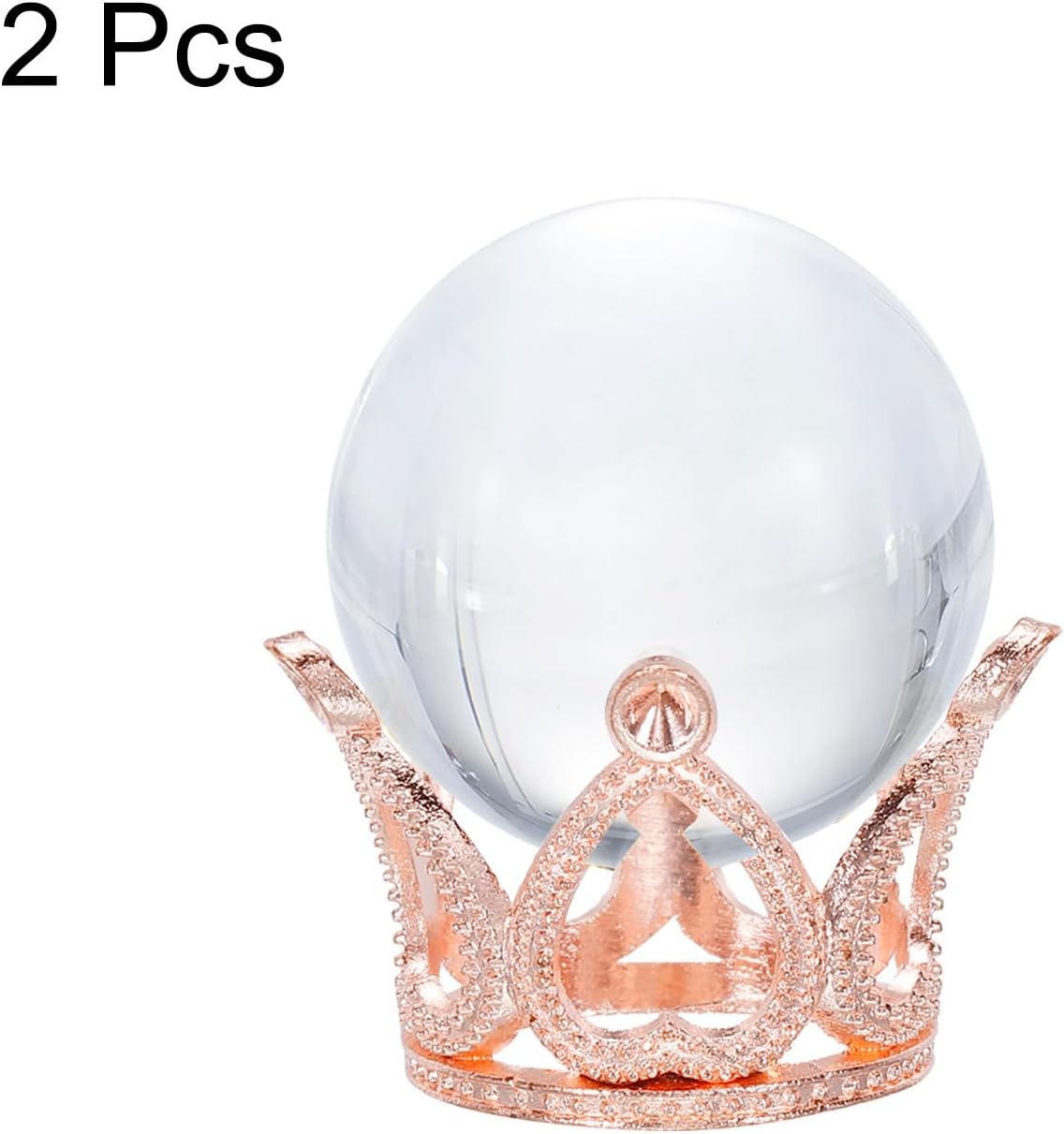 MECCANIXITY Rose Gold Crystal Ball Display Holder