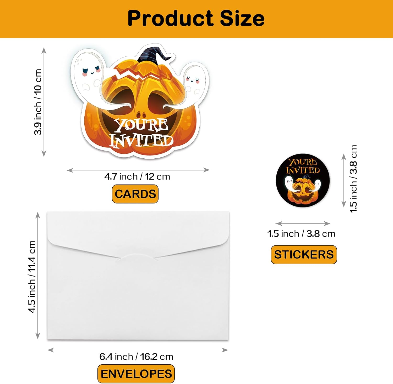 Rewidparty Halloween Party Invitation Set of 15