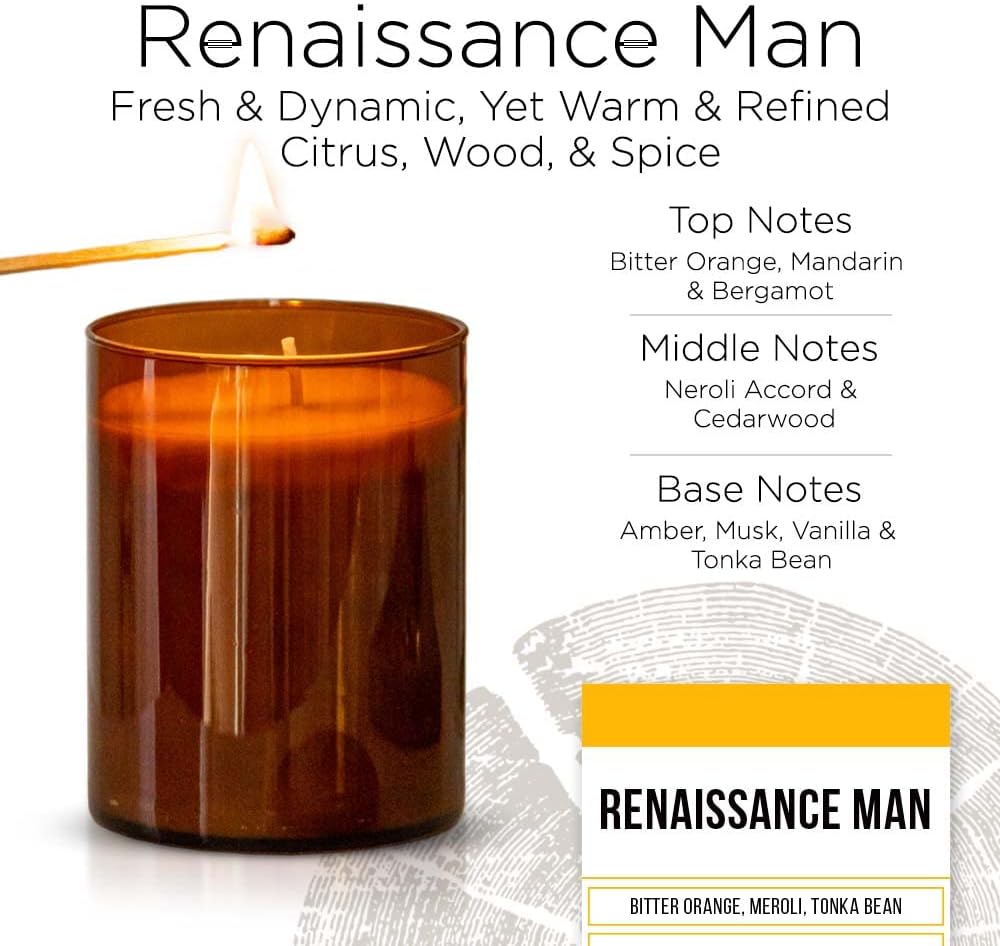 KOBO Renaissance Man Scented Candle 15 oz Jar