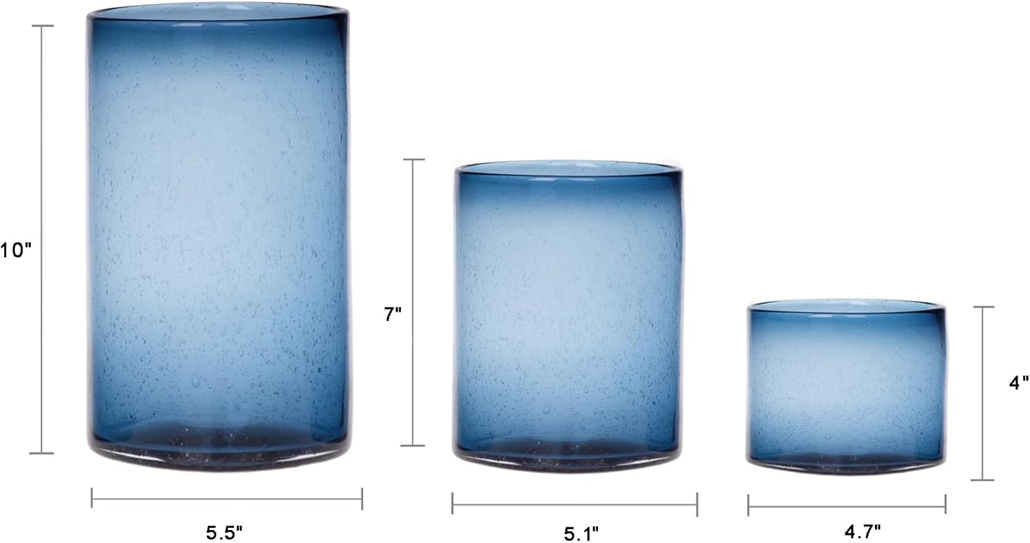 ARIAMOTION Glass Hurricane Candle Holders Set of 3