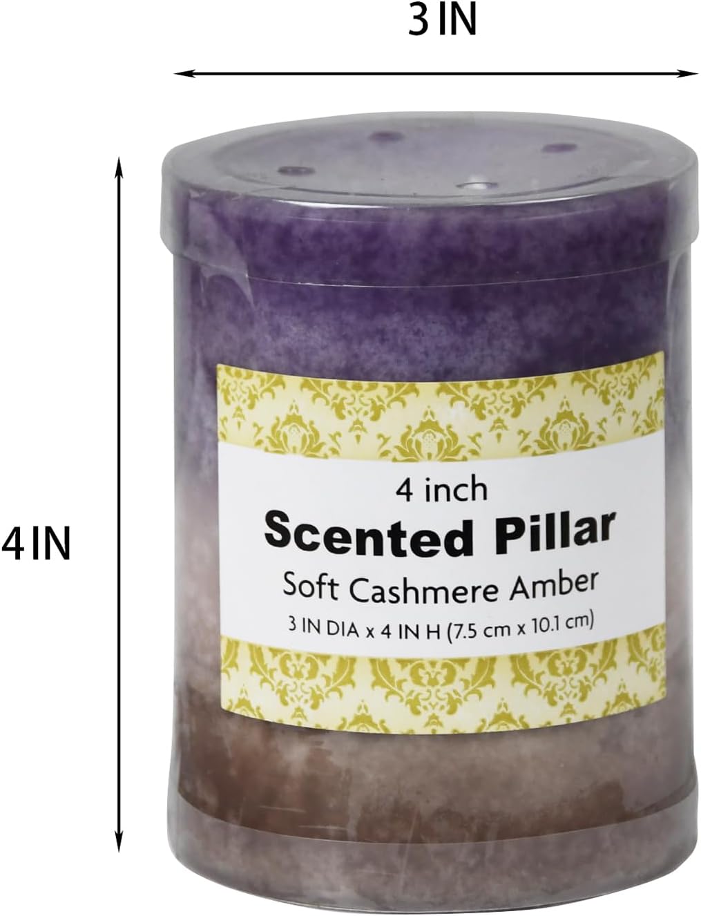 4 Inch Purple Sand Scented Pillar Candle 1