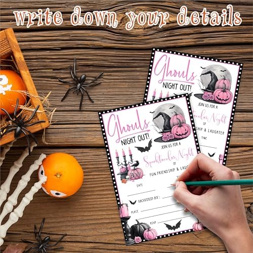 EXW Halloween Party Invitations With Envelopes - Ghouls Night Out