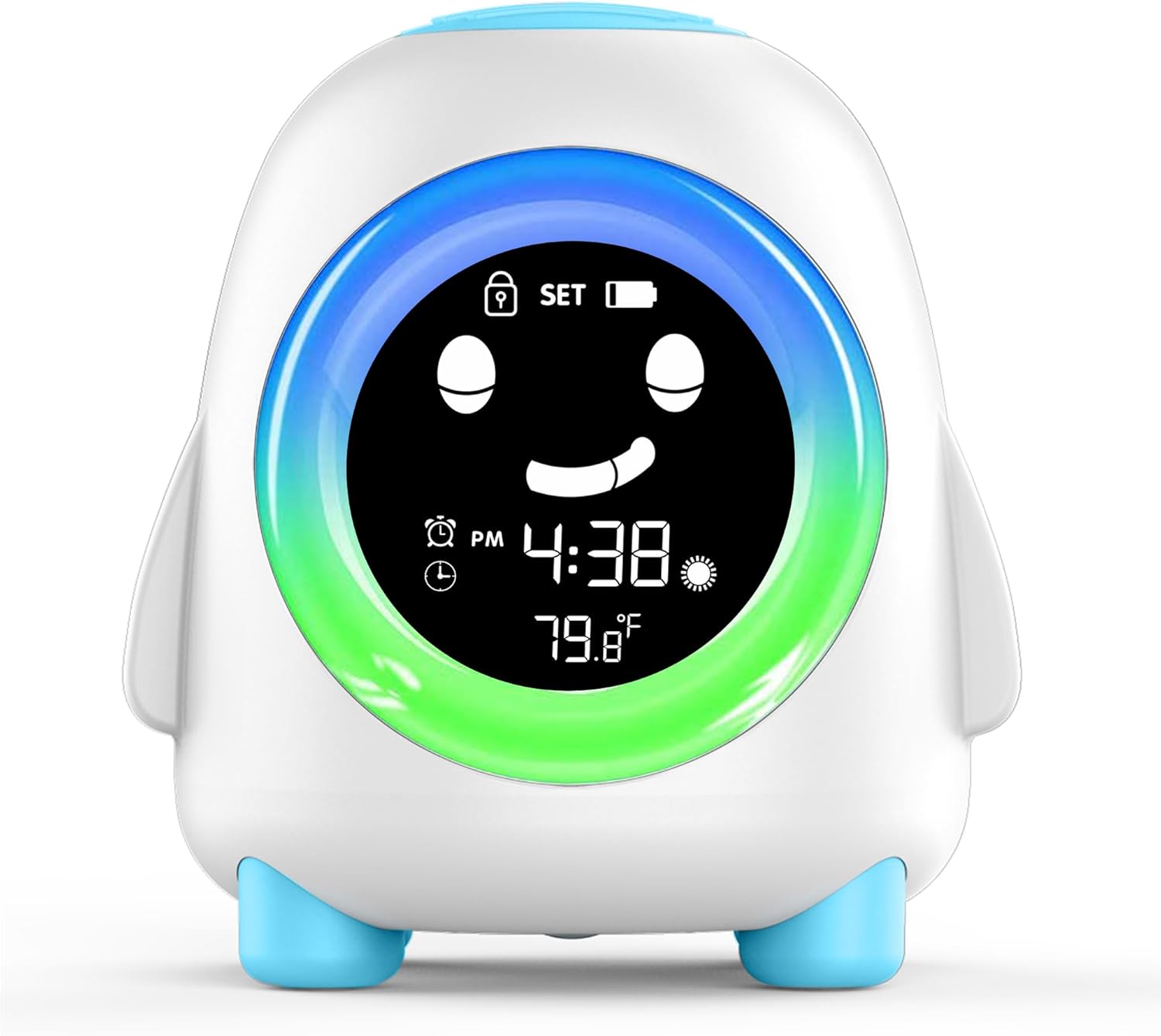 Wisoee Kids Alarm Clock with Night Light and Sound Machine