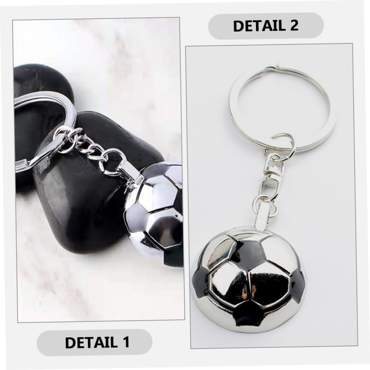3Pcs Soccer Keychains Football Keyrings Multi Functional Backpack Pendants