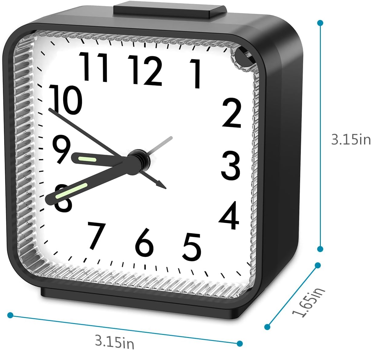 Silent Non-Ticking Clock with Loud Alarm and Night Light