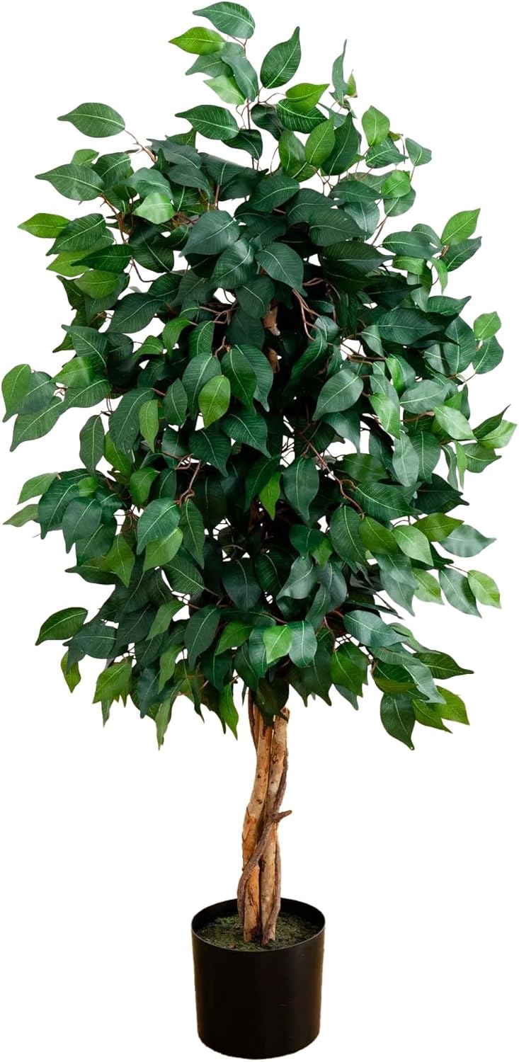 Nearly Natural 4ft Triple Trunk Artificial Ficus Tree
