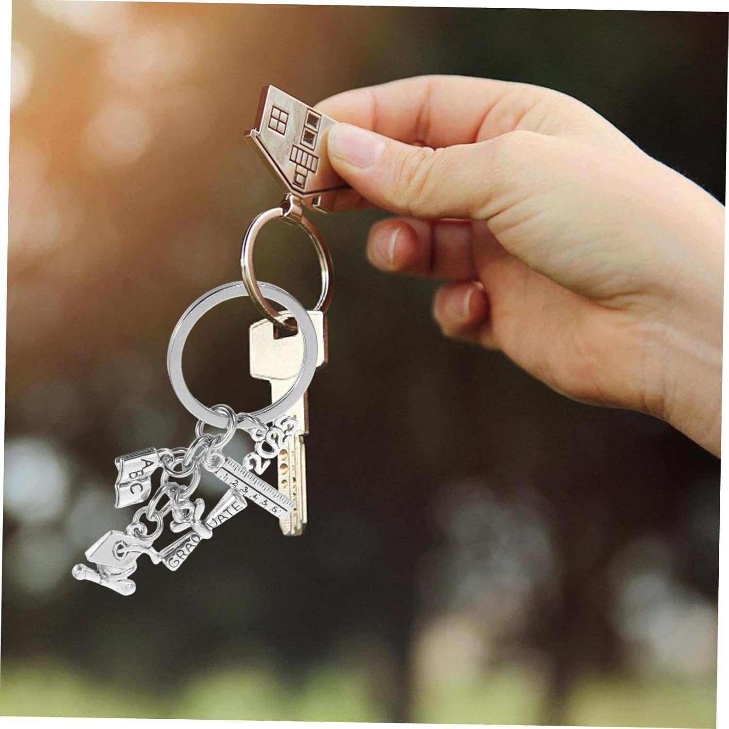 Graduation Keychain Stylish Keyring Funny College Student Backpack Purse Charm Party Favors