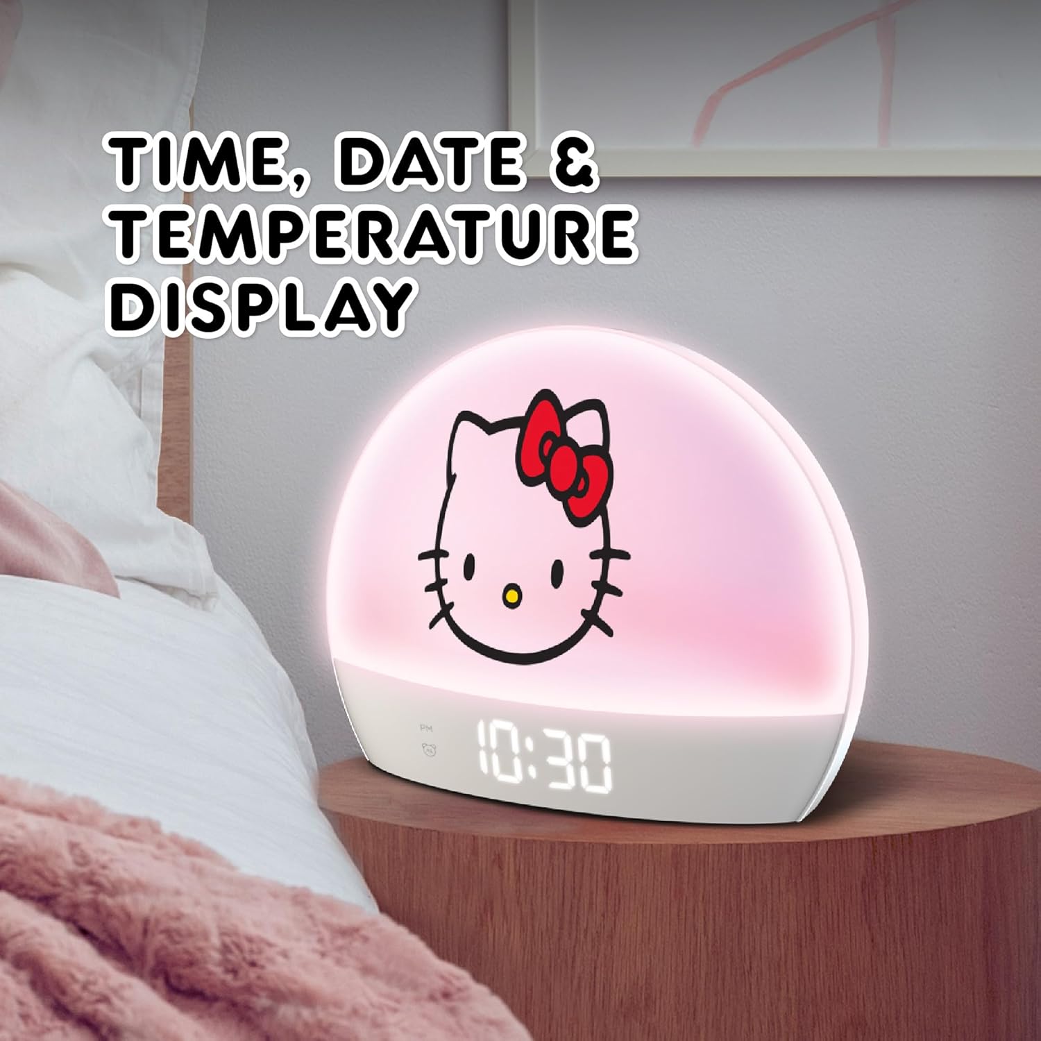 Hello Kitty Sunrise Alarm Clock with USB Charging