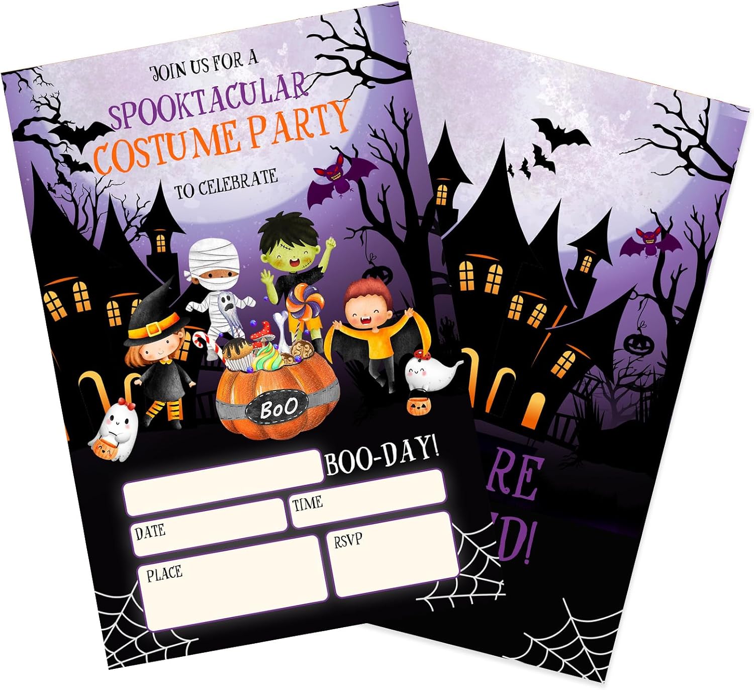 Halloween Party Invitations Cards with Envelopes