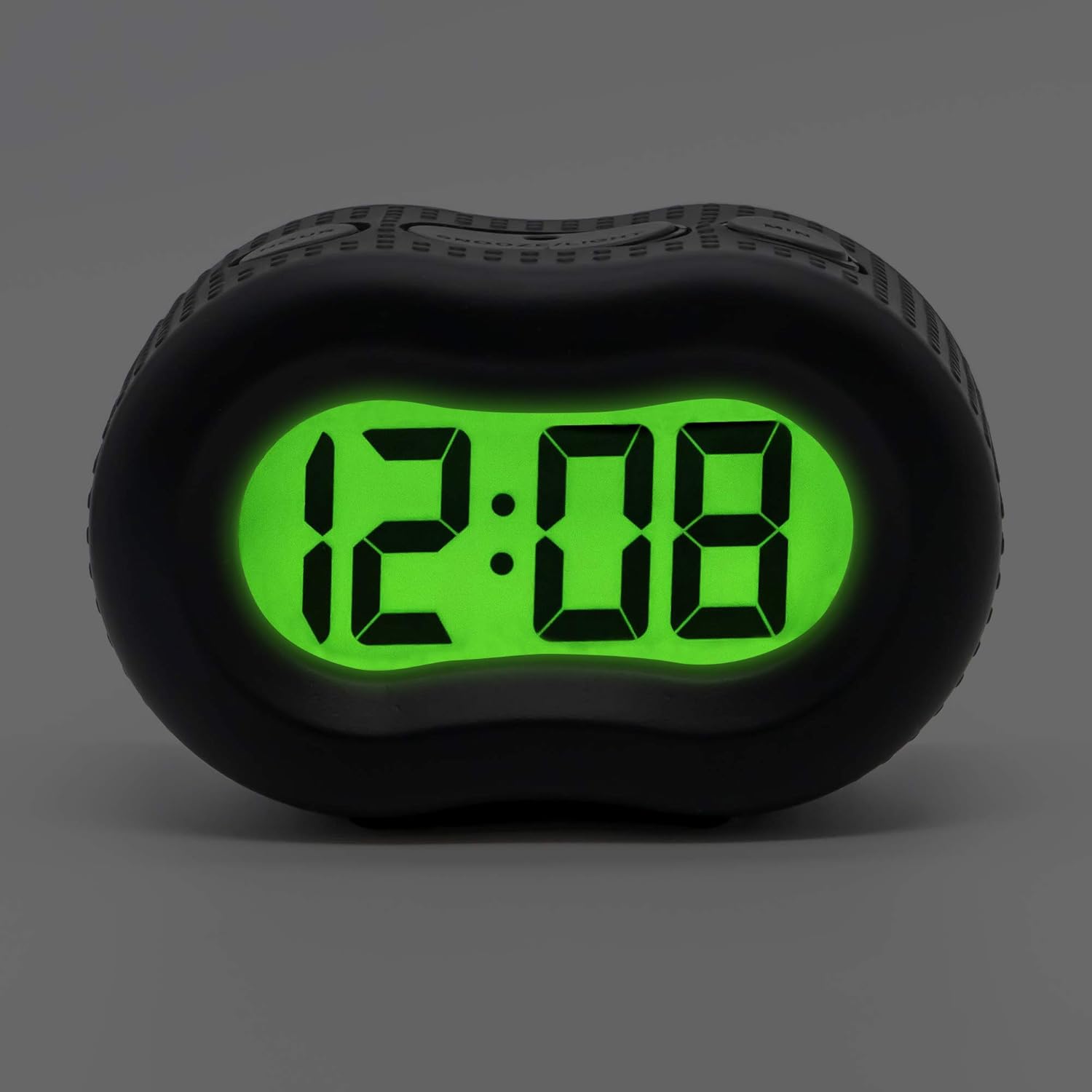 Timelink Smartlight Rubber Alarm Clock with Night Light Black