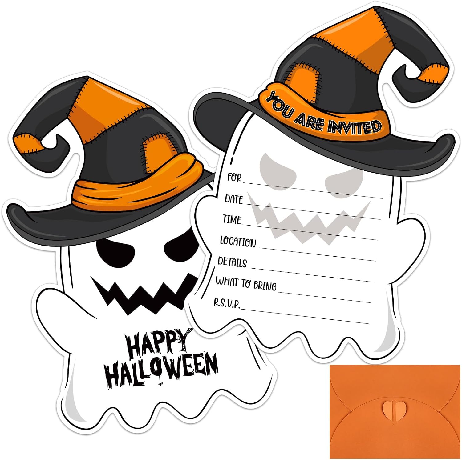 FaCraft Halloween Invitations with Envelopes
