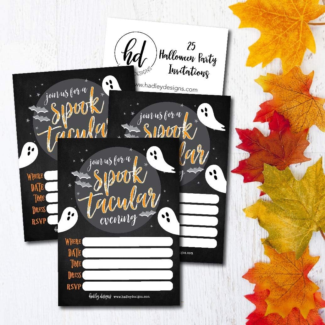 Hadley Designs 25 Ghost Halloween Party Invitations