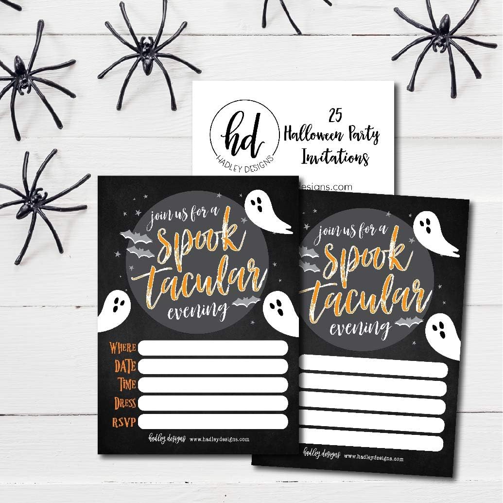 Hadley Designs 25 Ghost Halloween Party Invitations