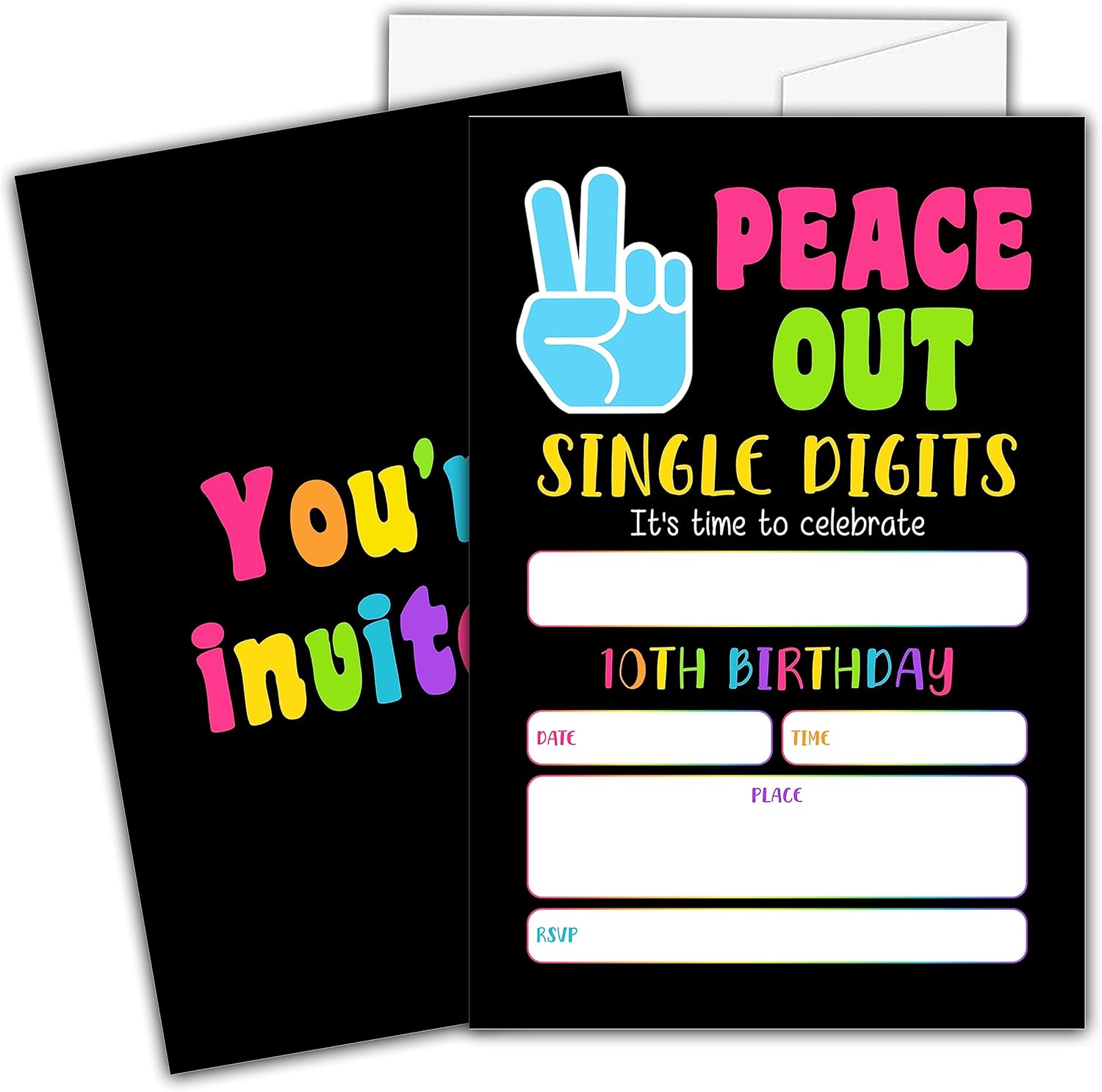 Ycyfckdr 20 Birthday Invitations with Envelopes for Kids