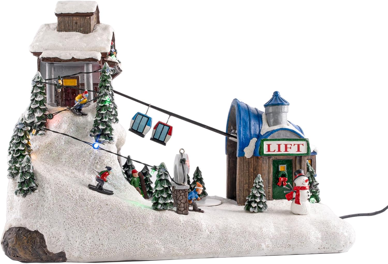 Animated Christmas Village with LED Lights and Music