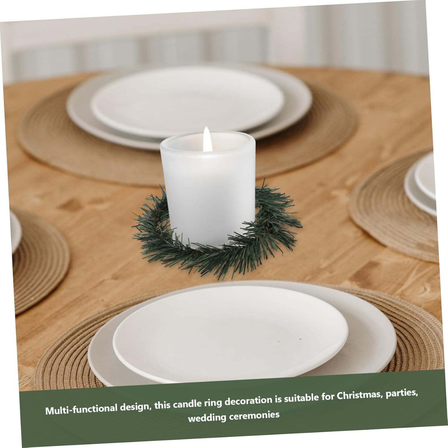 10pcs Artificial Pine Candle for Christmas Decor Centerpiece Wreaths