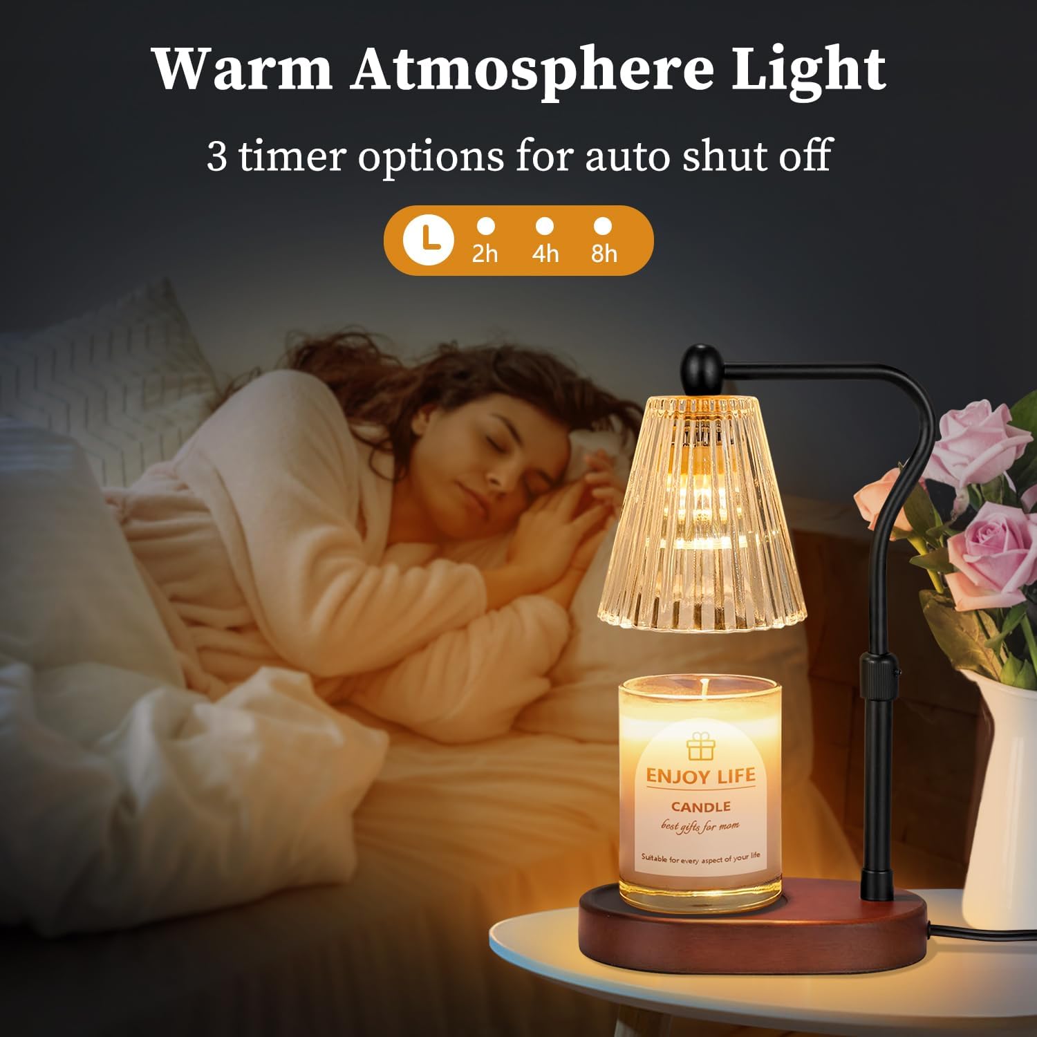 Electric Candle Warmer Lamp with Timer and Dimmer