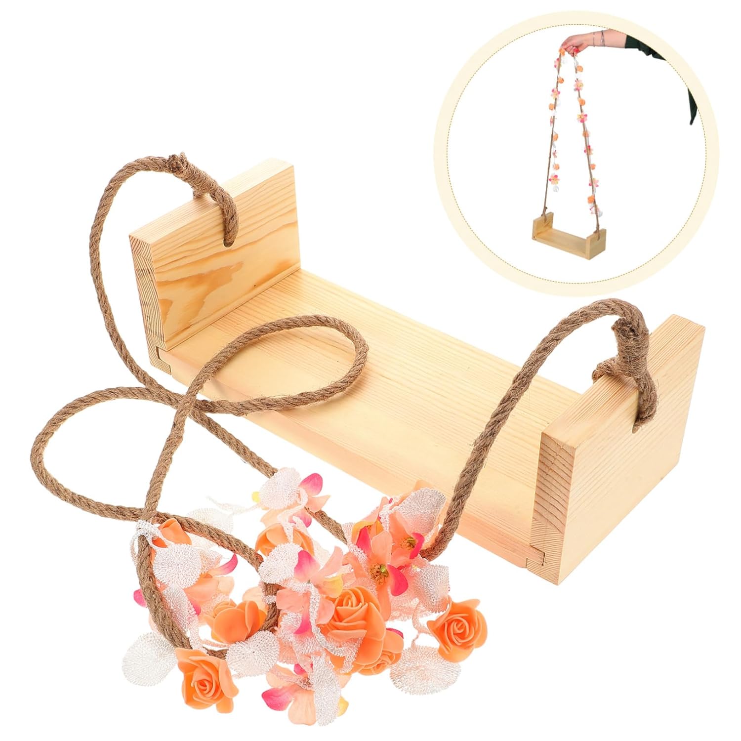 Wooden Swing Prop for Newborn Photography
