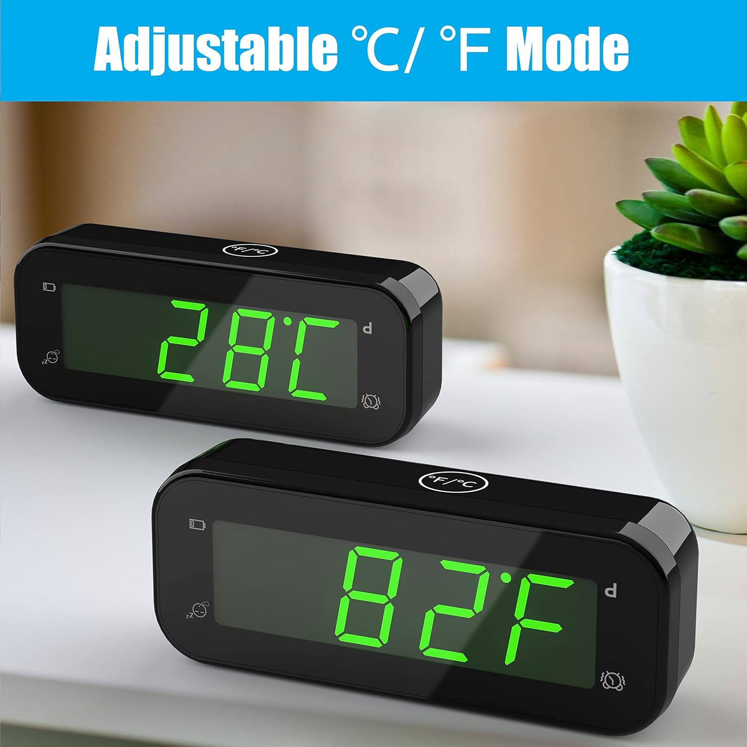 KWANWA 2 in 1 Alarm Clock Thermometer