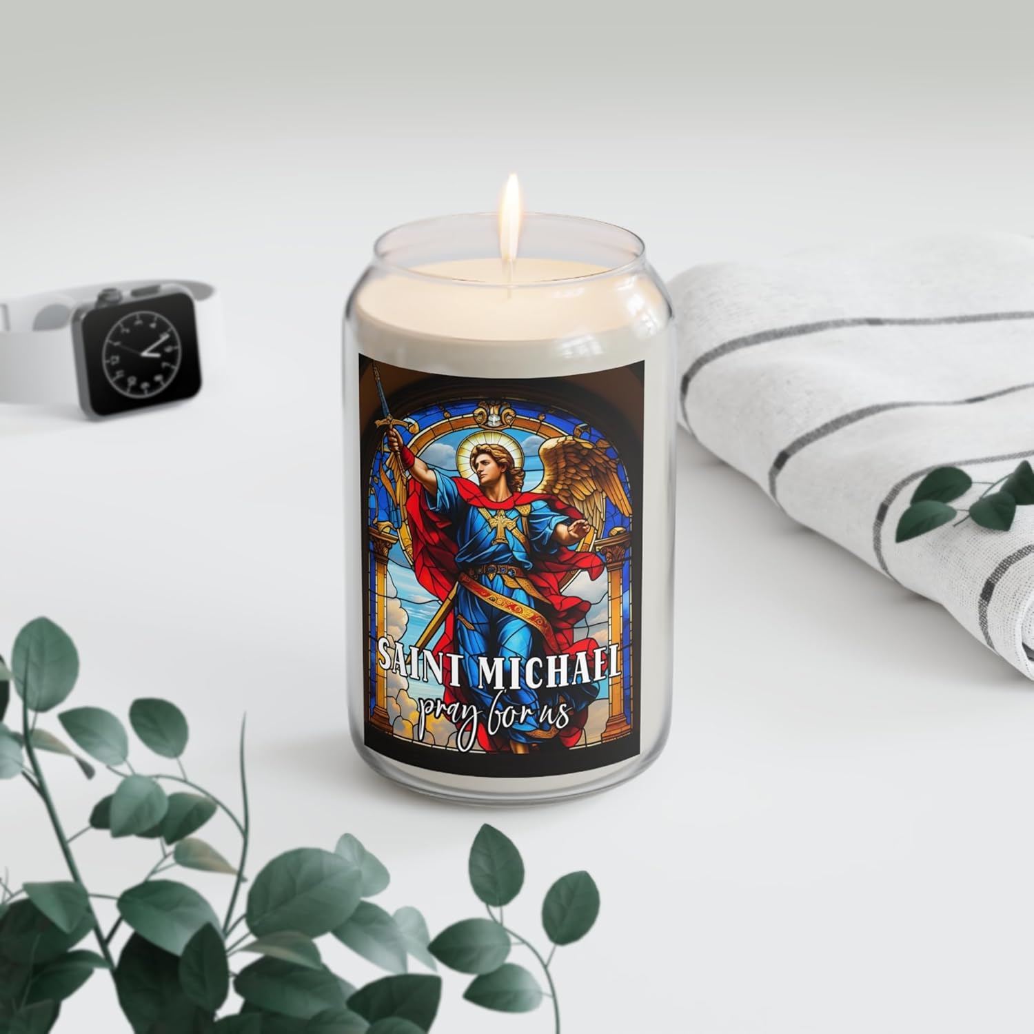 Saint Michael Candle Devotional Spiritual Jar Scented Candle