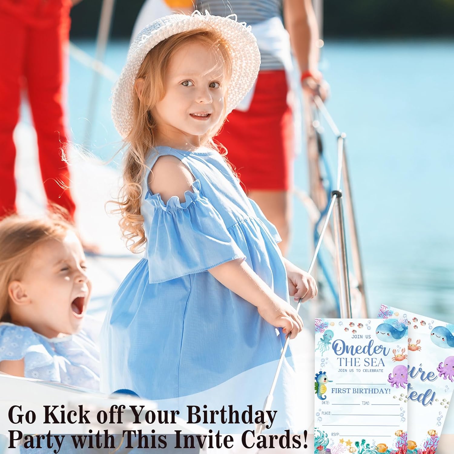Under the Sea Birthday Invites 20 Pack with Envelopes
