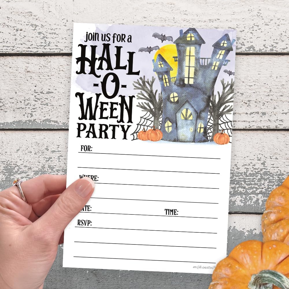 Haunted House Halloween Invitations With Envelopes 20 Count