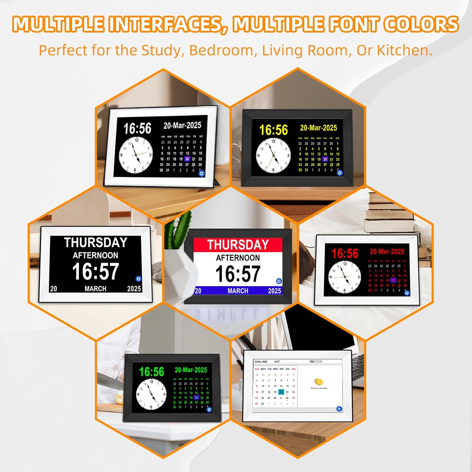 101 Touchscreen Digital Clock with 64 Alarms for Seniors