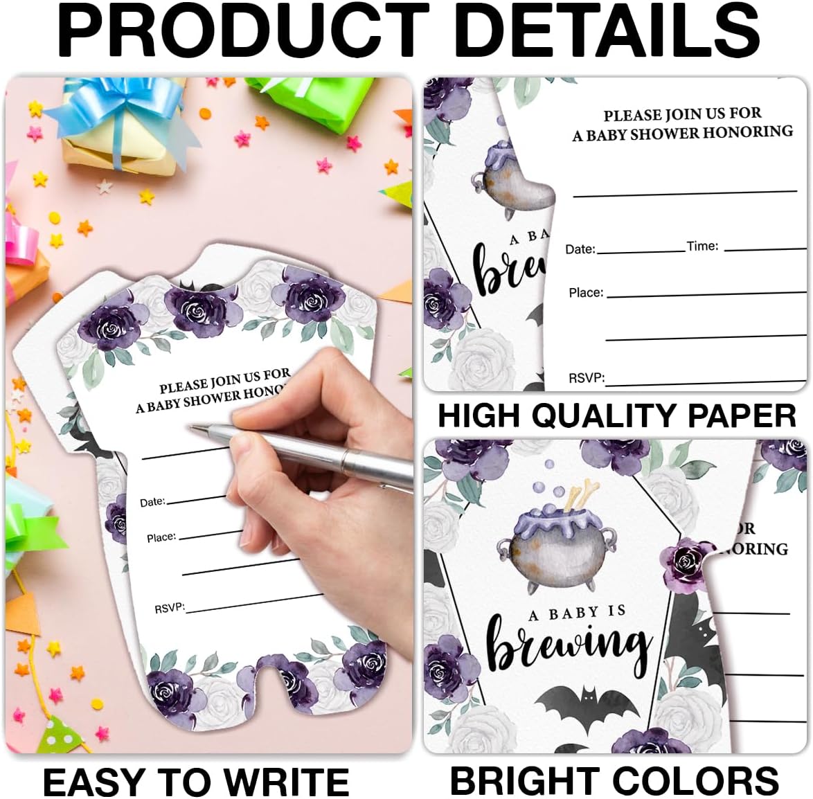 Magic Wizard Baby Shower Invitations With Envelopes 20 Count