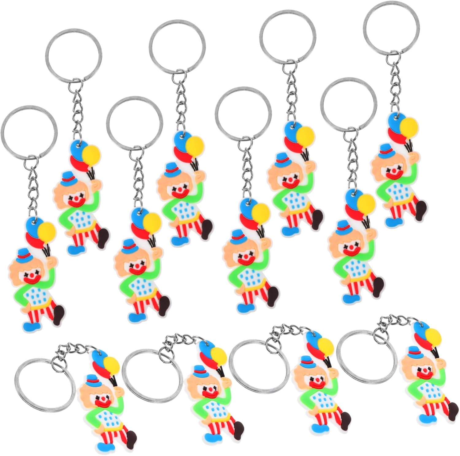 12pcs Unique Clown Key Chain for Women Party Decor