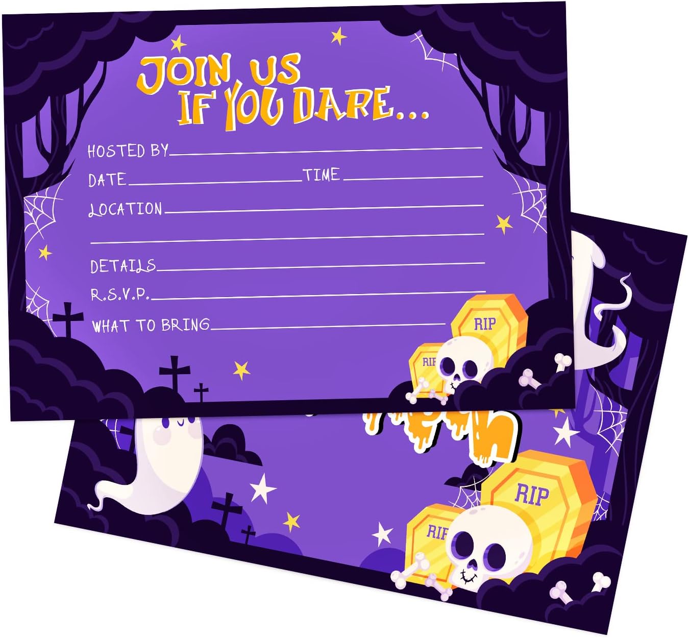 FaCraft Halloween Party Invitations 12pcs with Envelopes