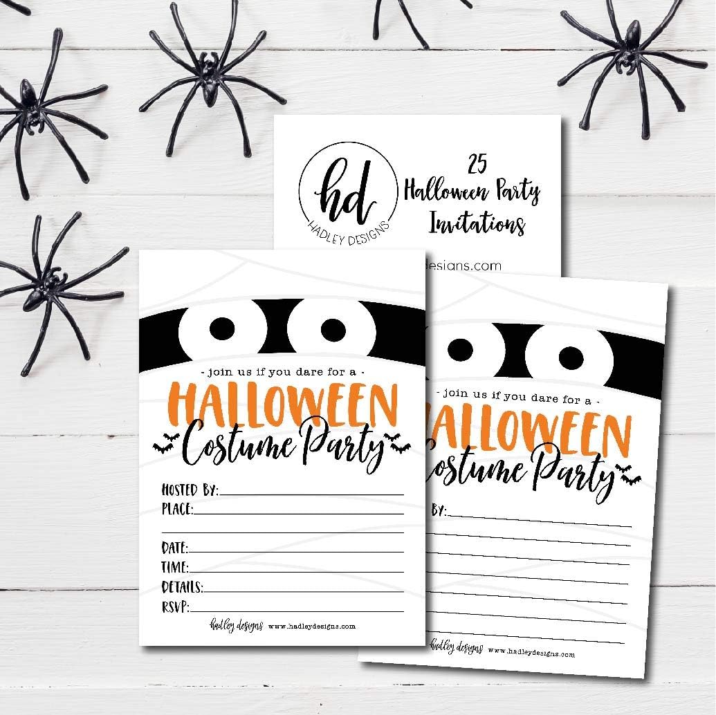 Hadley Designs 25 Mummy Halloween Party Invites
