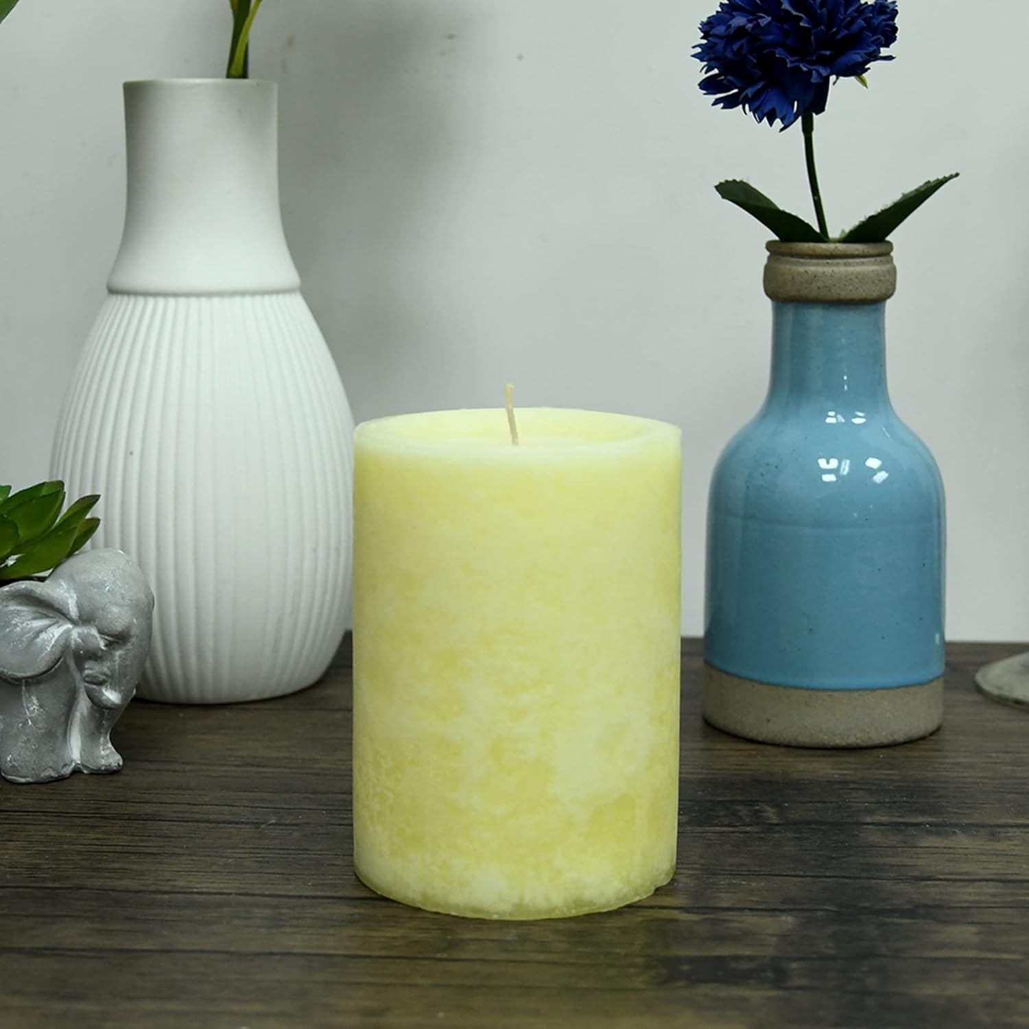 Jeco 3 x 4 Inch Ivory Vanilla Pillar Candle