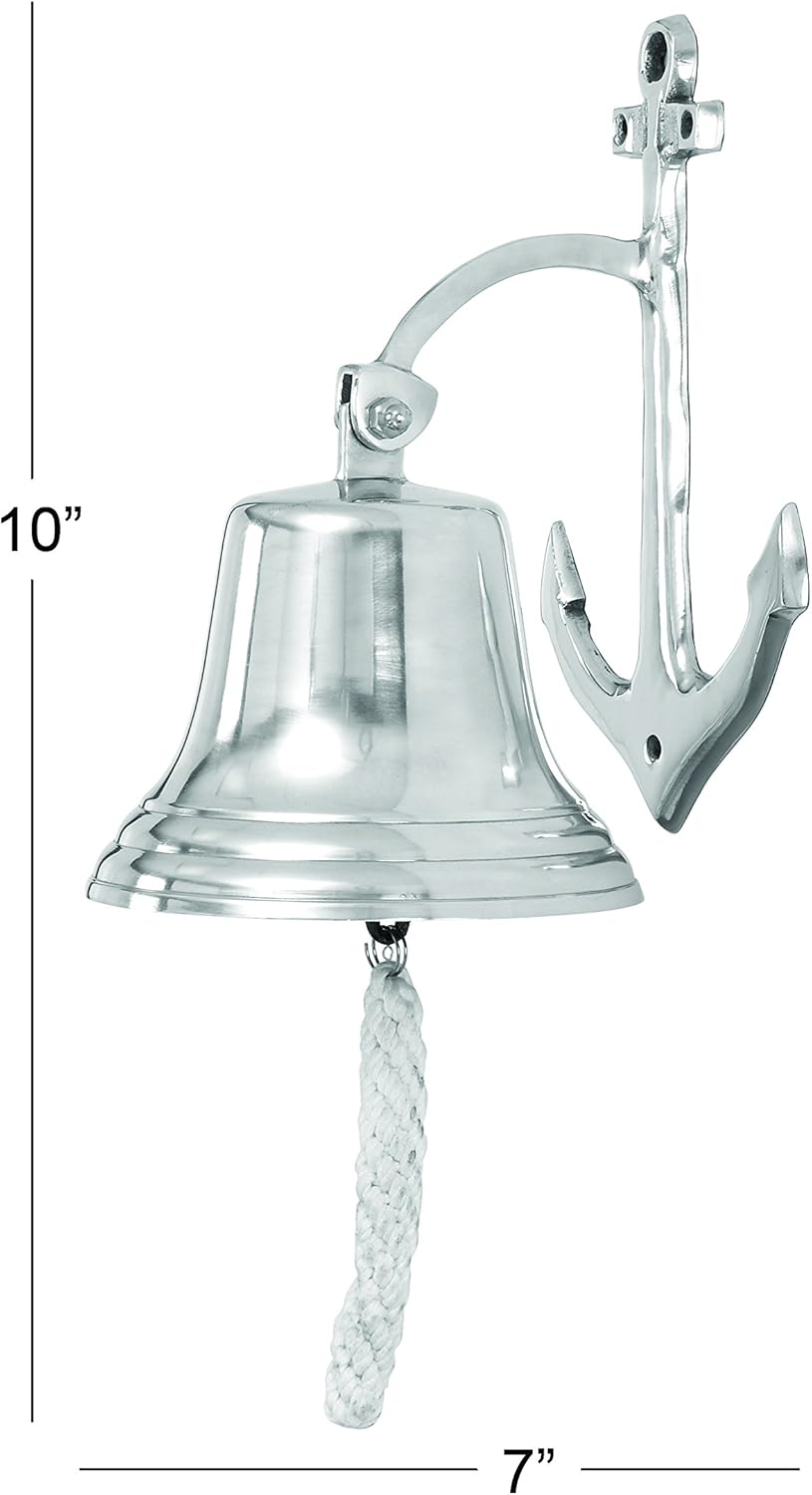 Deco 79 Wall Sculpture with Anchor Backing Silver