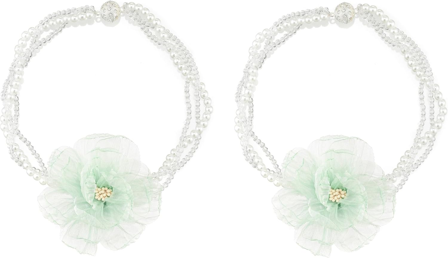 Elegant Pearl Beaded Magnetic Curtain Tiebacks 1 Pair