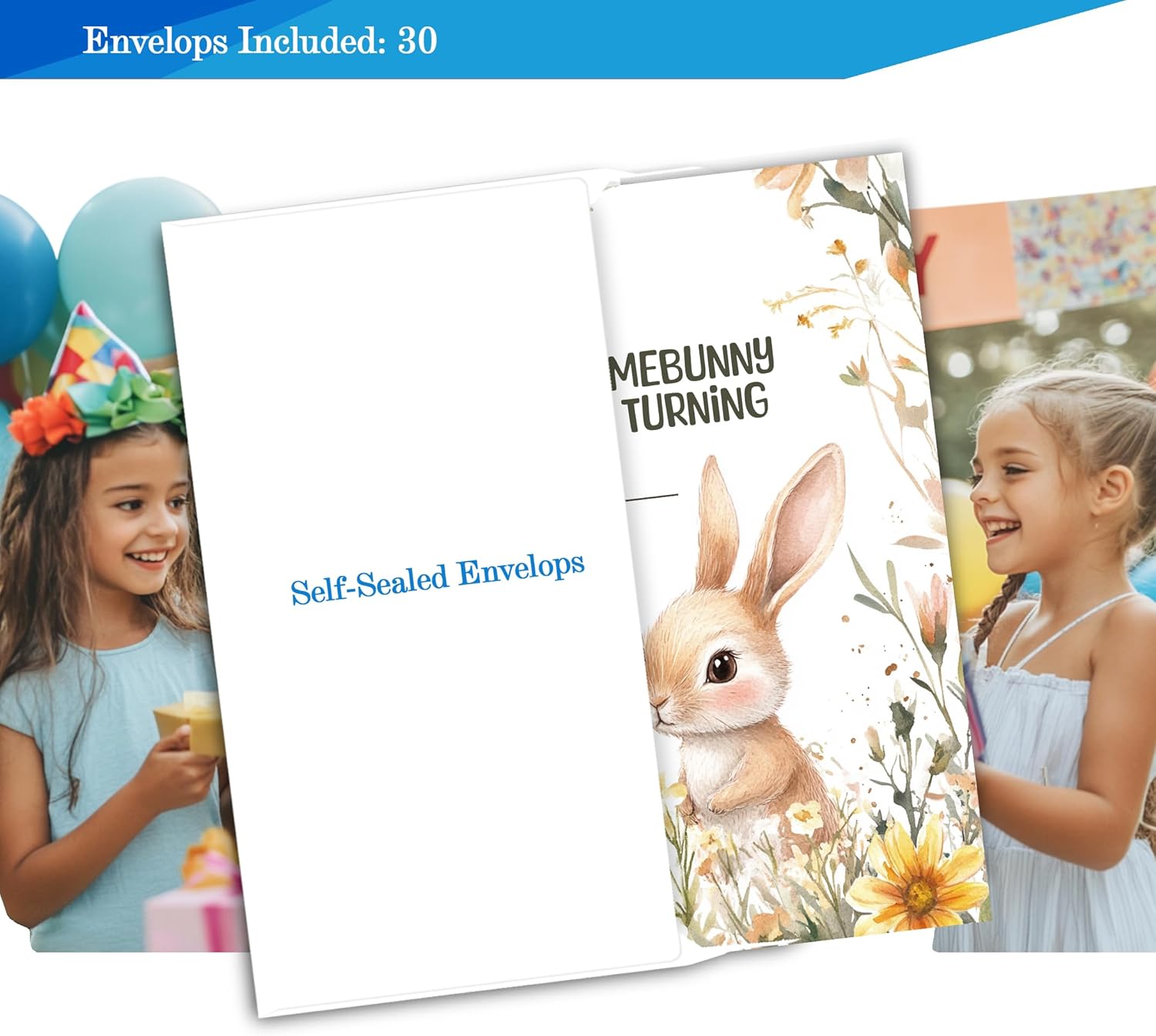 Fablus Birthday Invitations Girls 4x6 Inches 30 Sets with Envelopes