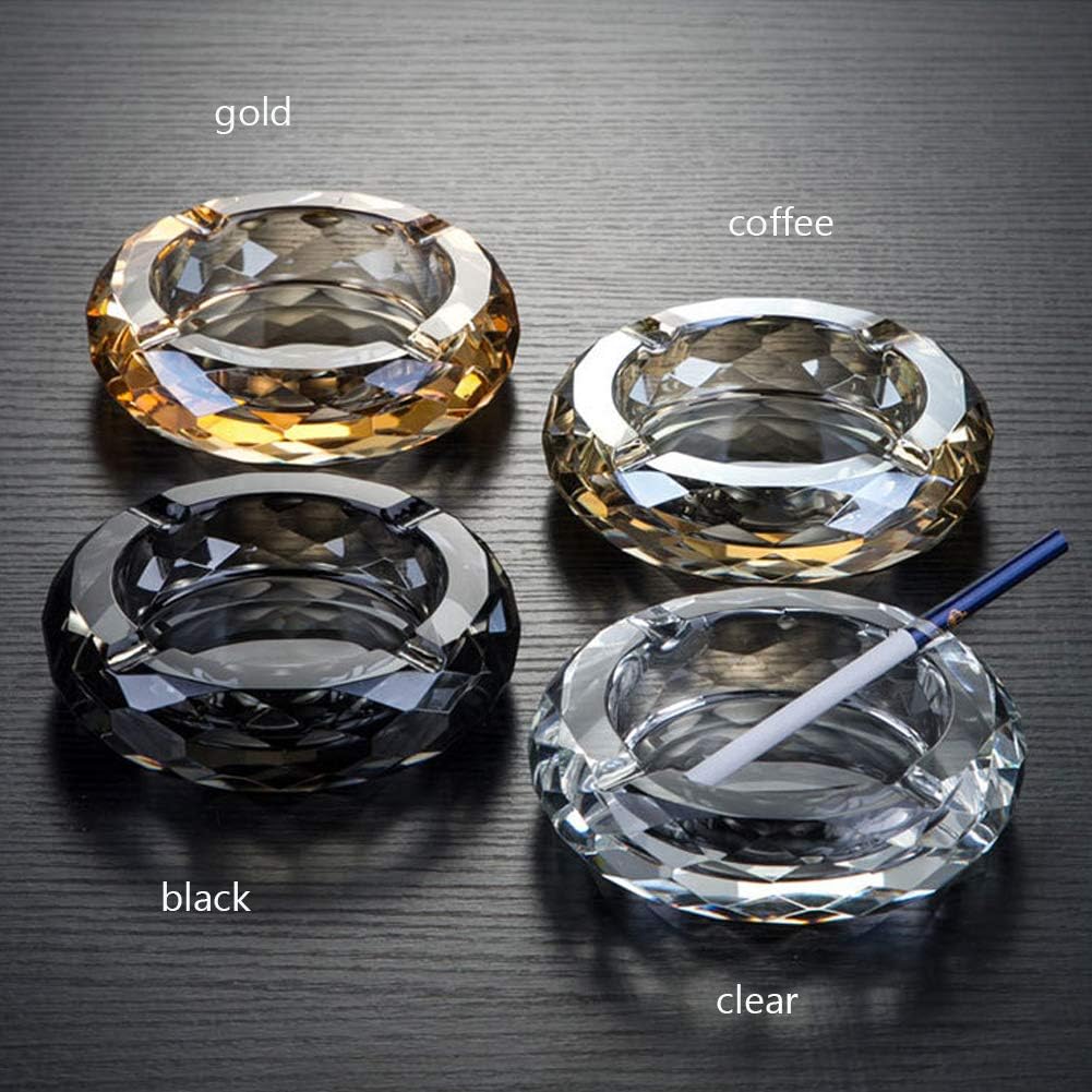 Crystal Glass Ashtray Cigar Holder with 4 Slots
