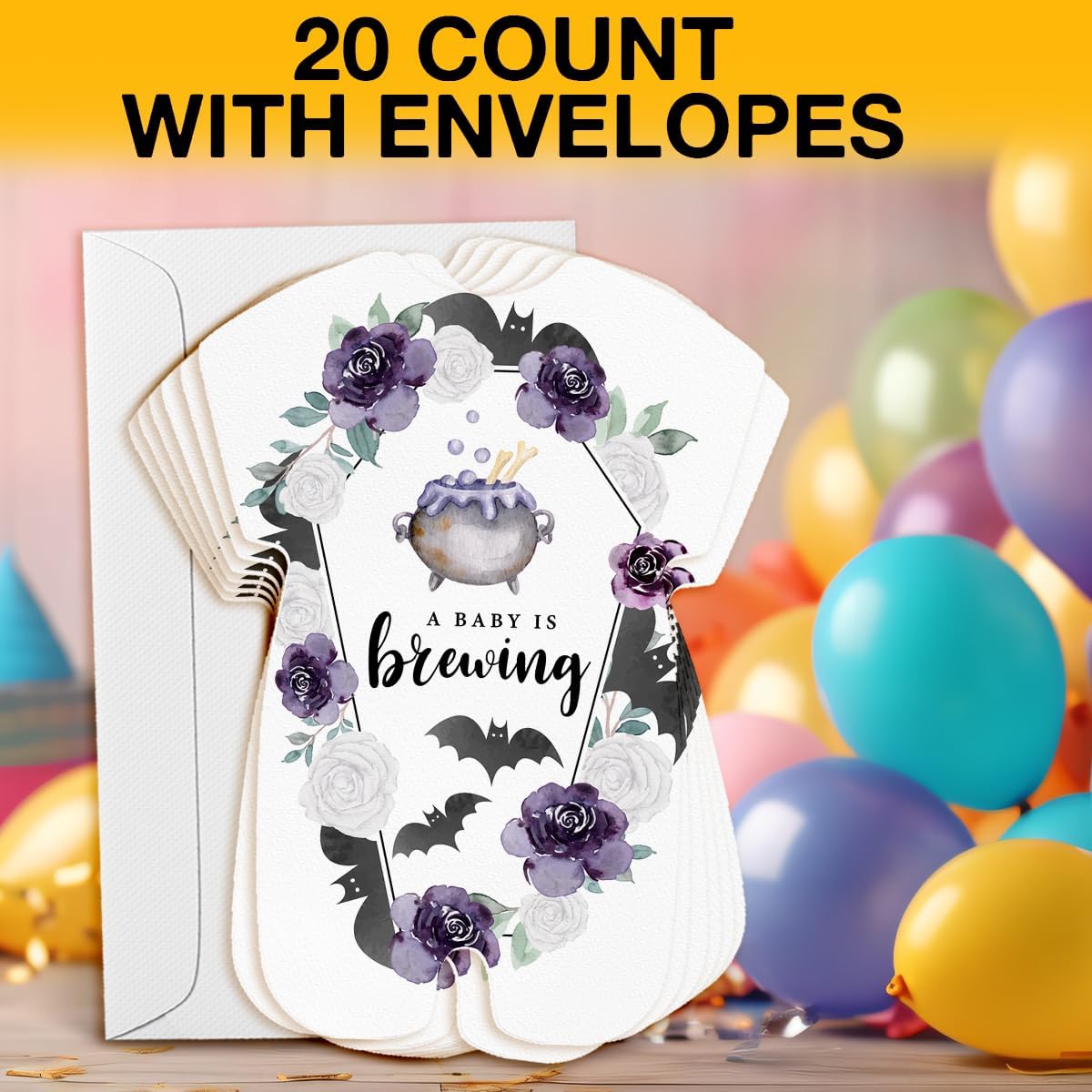 Magic Wizard Baby Shower Invitations With Envelopes 20 Count