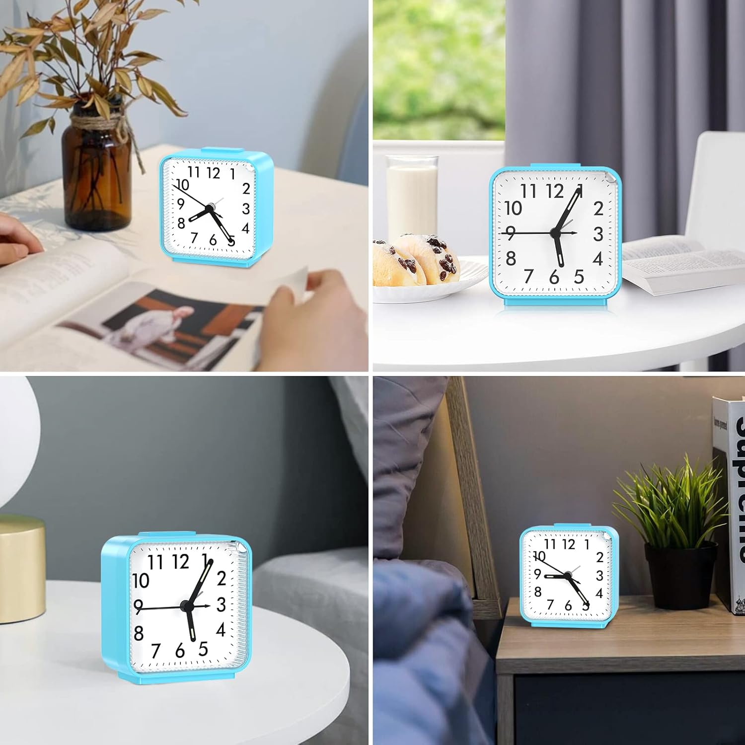 AMIR Analog Alarm Clock with Snooze and Light