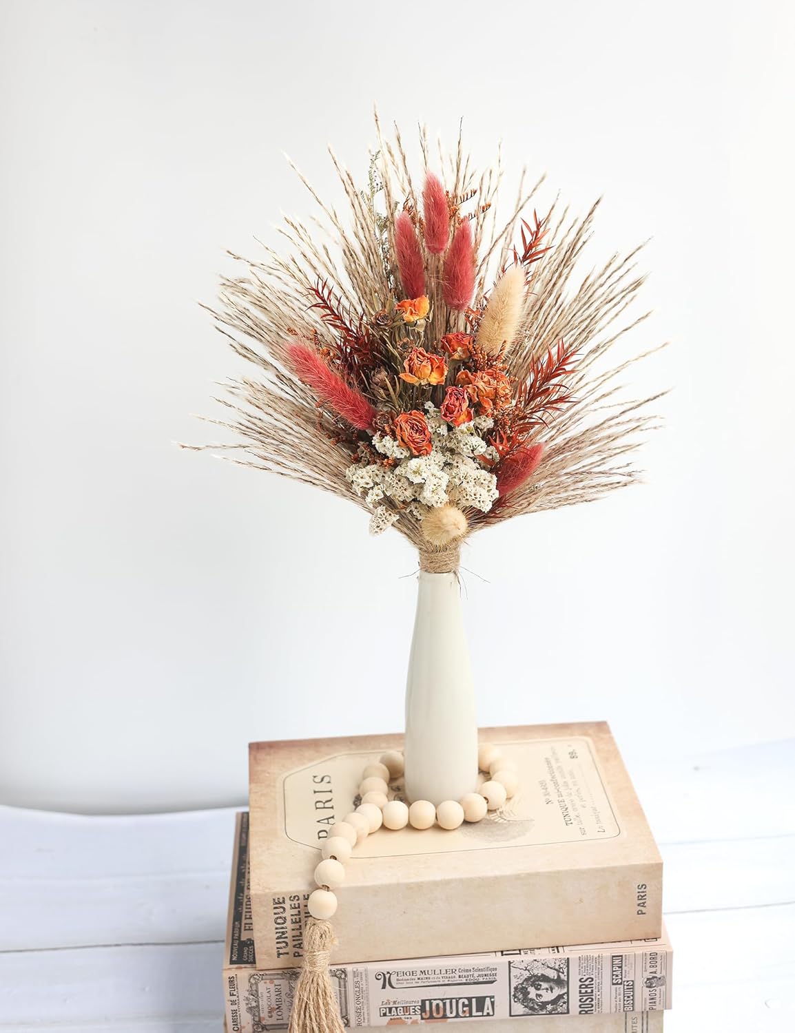 Xins Convey Dried Flower Bouquet with Vase