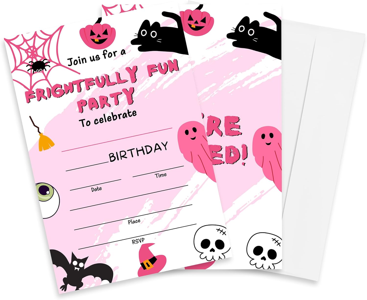 Cudwid Halloween Party Invitations 20 Fill In