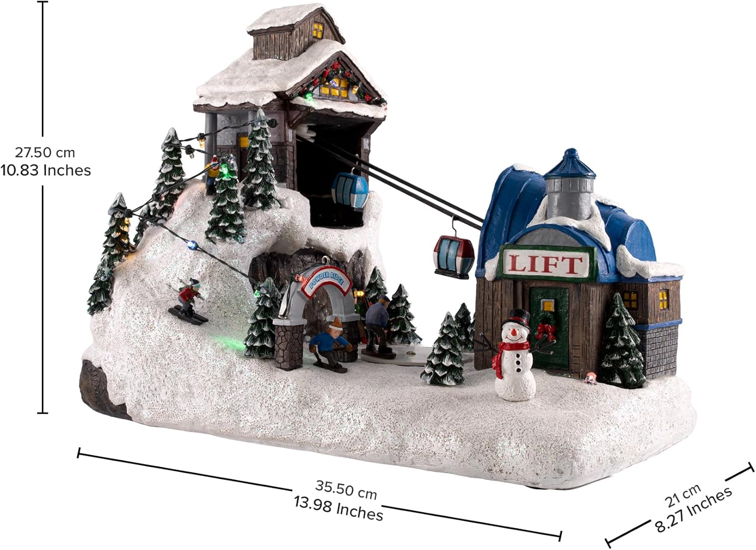 Animated Christmas Village with LED Lights and Music