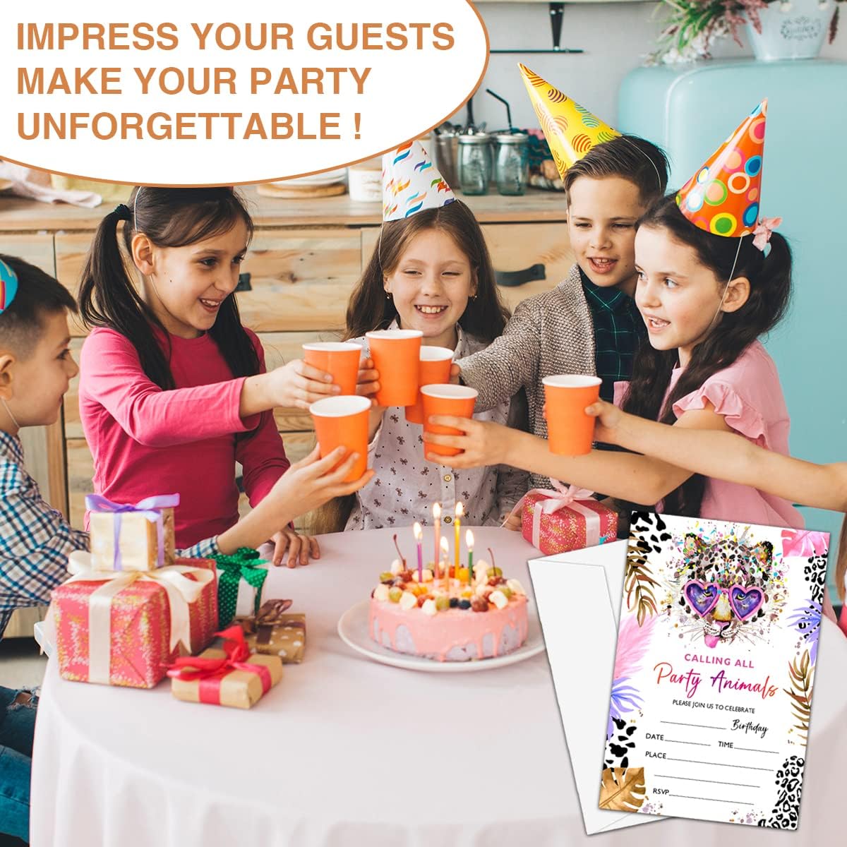 NYCTUG Leopard Print Birthday Invitations for Teens