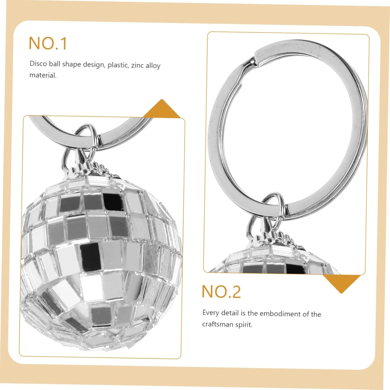 Disco Ball Keychain Pendant for Bags and Keys