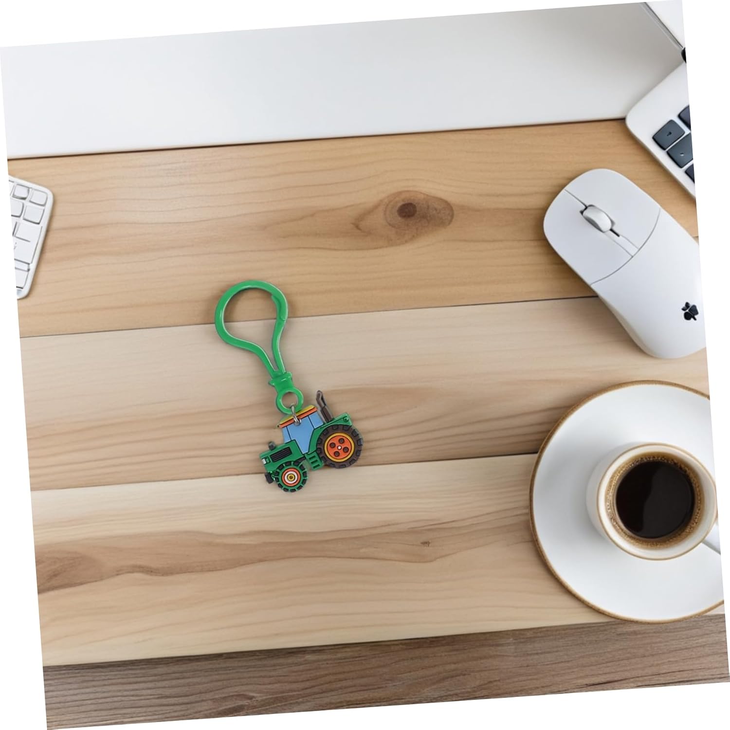 6pcs Farm Tractor Keychain Boys Girls Cartoon Keyring Pack