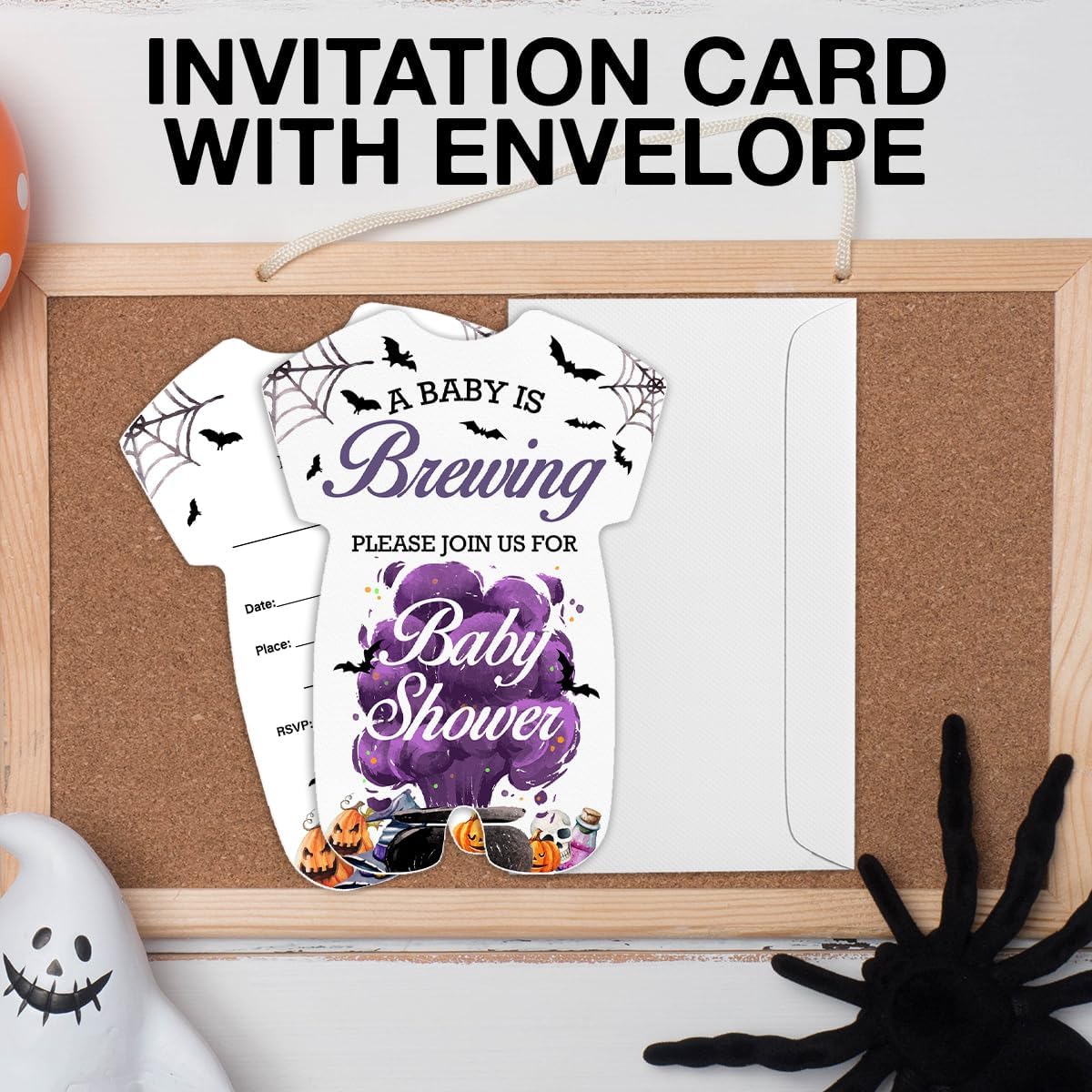 LyoGao Halloween Baby Shower Invites - Witch Magic Theme